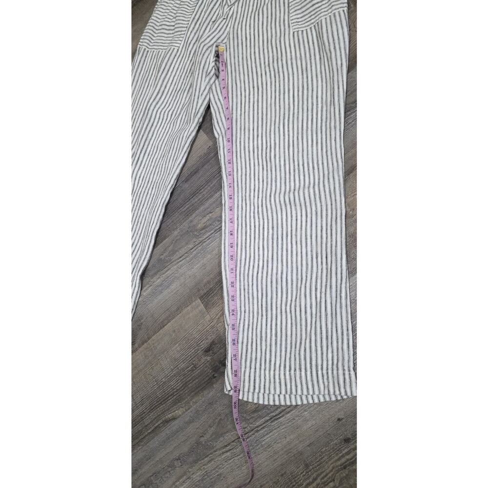Laundry By Shelli Segal Striped White Beach Linen Lounge Pants Women's Size 10 - Picture 7 of 9